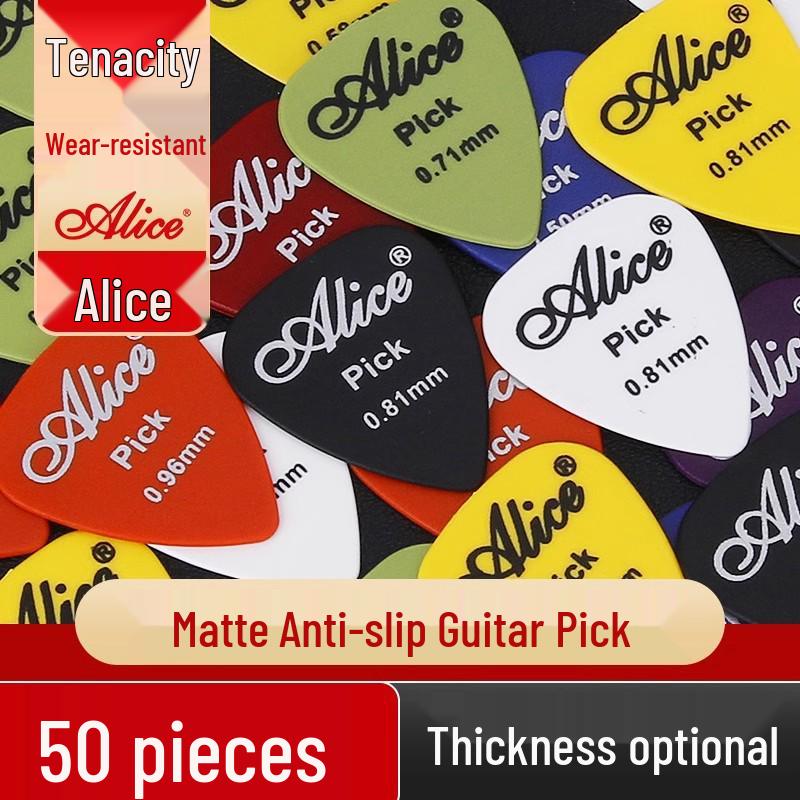 Alice Celluloid Mattierte Gitarrenplektren: Rutschfeste Speed-Plektren für E-Gitarren und Ukulelen