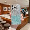 Two-color Glue Glitter Sequin Mobile Phone Case for Apple 16 Promax Small Fresh Women's Model for Apple 17 Protective Case
