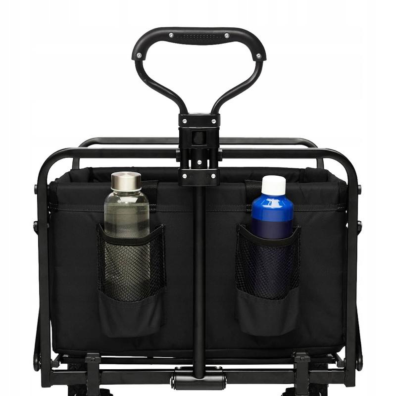 Large Foldable Beach Travel Cart with Trailer 120L