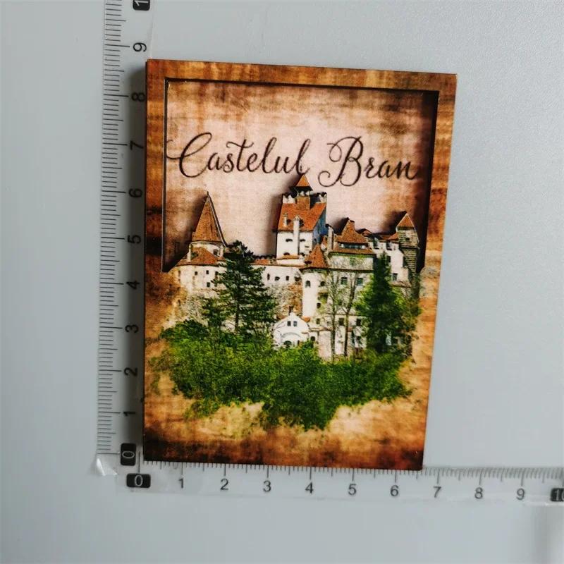 Romania Fridge Magnets Tourist Souvenir Refrigerator Sticker Wooden and Resin Fridge Magnetics Sticker for Home Decor Collection
