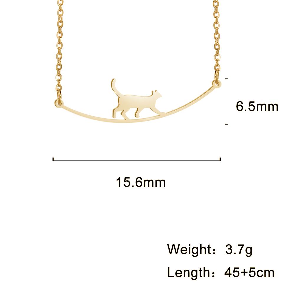 Cazador Cute Animal Cat Pendant Necklace for Women Lovely Paw Choker Neck Chain Stainless Steel Jewelry Birthday Gift 2026