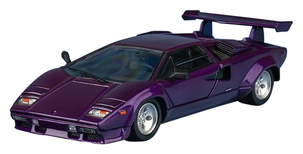 Freestyle Finclassically Scale Countach LP5000S Metallic Purple with Wing FY64092 1/64 (Finished Model)