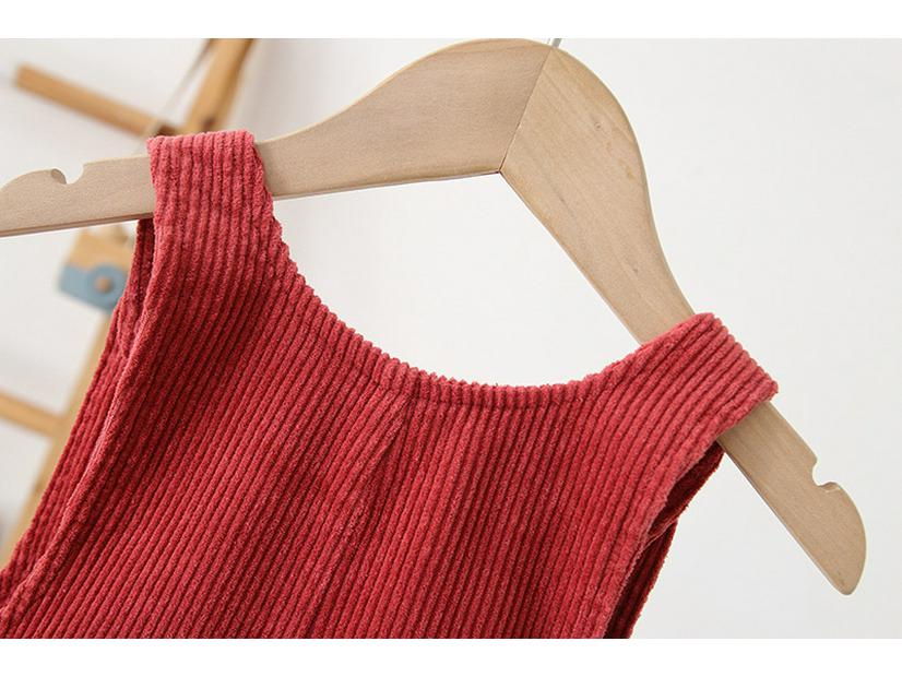 Baby-Latzhose aus Cord-Samt im koreanischen Stil - Winterkollektion 2025 für 0-3 Jahre, mit verdeckten Druckknöpfen