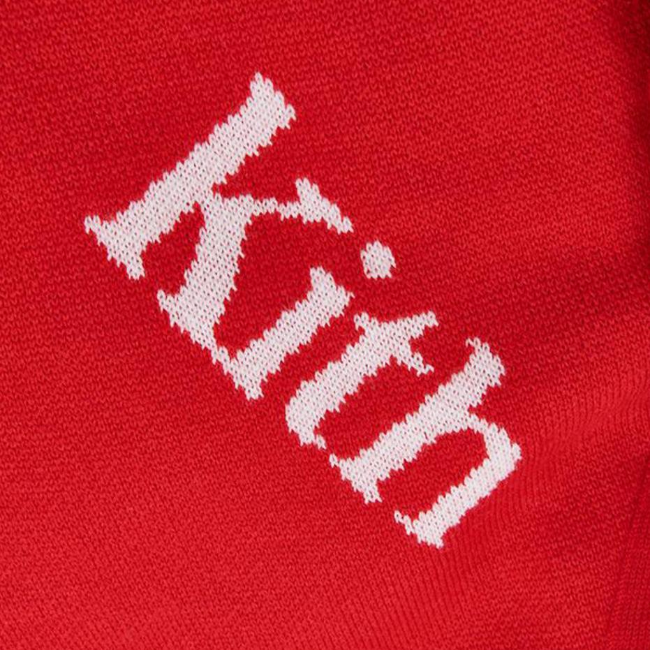 Kith X Coca-Cola x Mitchell & Ness Καρδίγκαν με Λογότυπο Coke Κόκκινο Unisex Πάνω MNSWTRKM19027-CREA