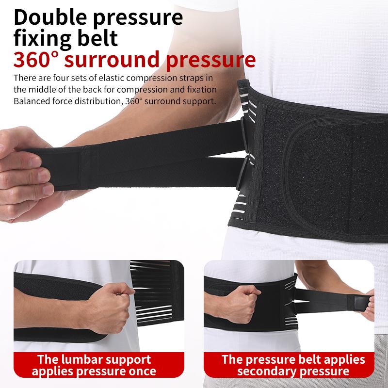 Compression Elastic Fitness Waist Support Belt Breathable Adjustable Lumbar Back Brace for Back Pain Relief