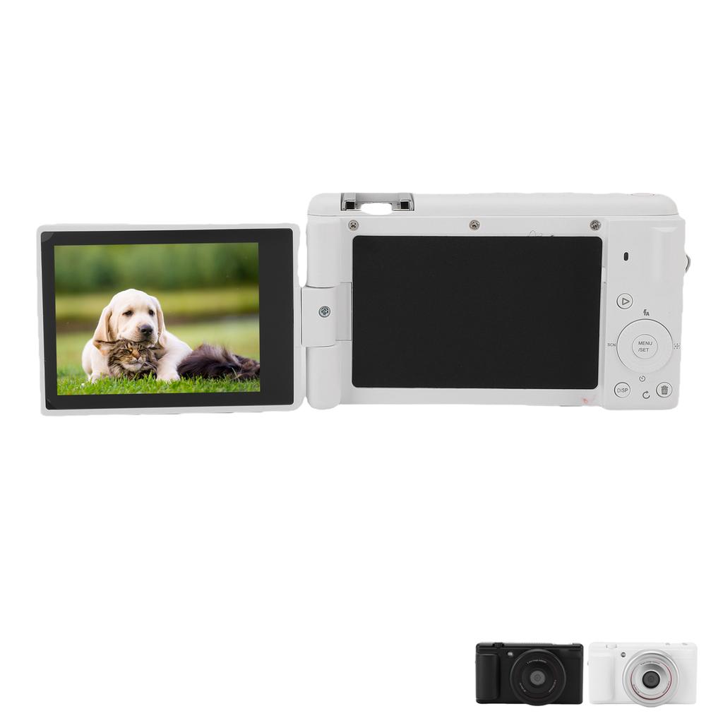 Vlog Camera 2.8 Inch Color Flip Screen Autofocus 80M Photo 5K30fps Video 16x Digital Zoom F1.8 Large