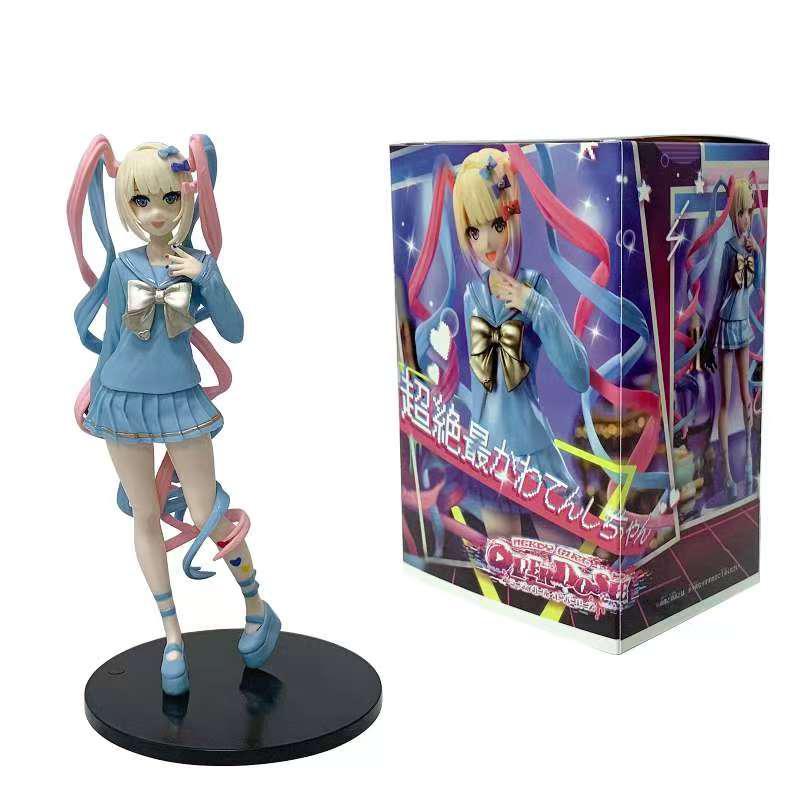 S Bedürftiger Streamer Überlastung Anime Ame Chan Figur Regenfiguren Süßes Mädchen Instant Nudeln PVC Sammlermodell Geburtstagsspielzeug