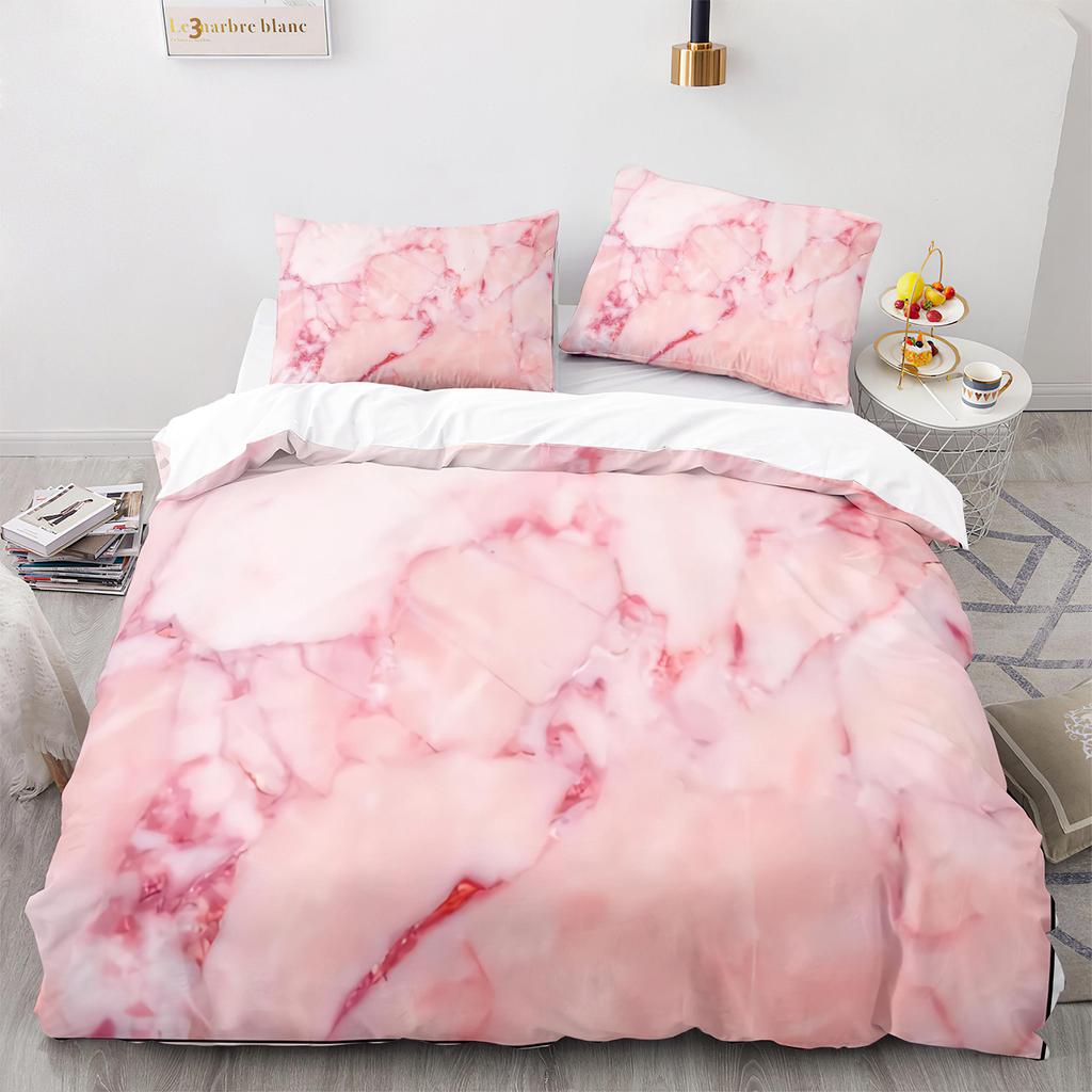 Bed Three-Piece Set 3D Three-Piece Set Size Marble Quilt Cover Printing