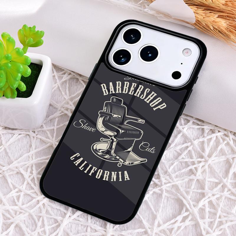 Barber Funny Vintage Classic Barber Retro Phone Case for iPhone 17 Air 16 15 11 12 14 13 Pro Max Shockproof Cover