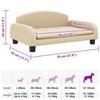 VidaXL Dog Bed, Pet Sofa with Wooden Frame, Basket for Puppies Indoor House, Cream 171959
