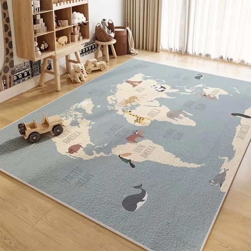 Map Pattern Carpets For Living Room Decoration Pirate Treasure Halloween Home Office Decorative Rugs Kitchen Bedroom Floor Mat