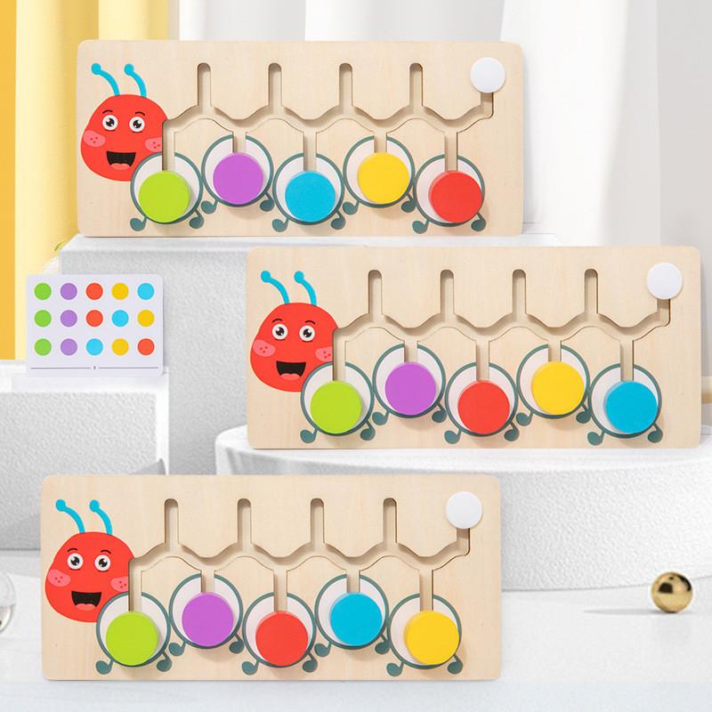 Wooden Color Sorting Puzzle Game For Kids Brain Development Educational Toy