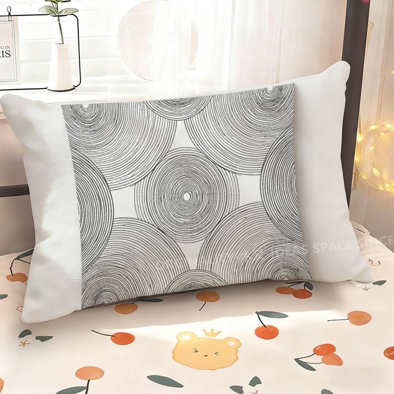 Modern Circles Patterned Pillowcase Suitable For Sofa Bedroom Car Pillow Cover Cushion Rectangular Back Cushion