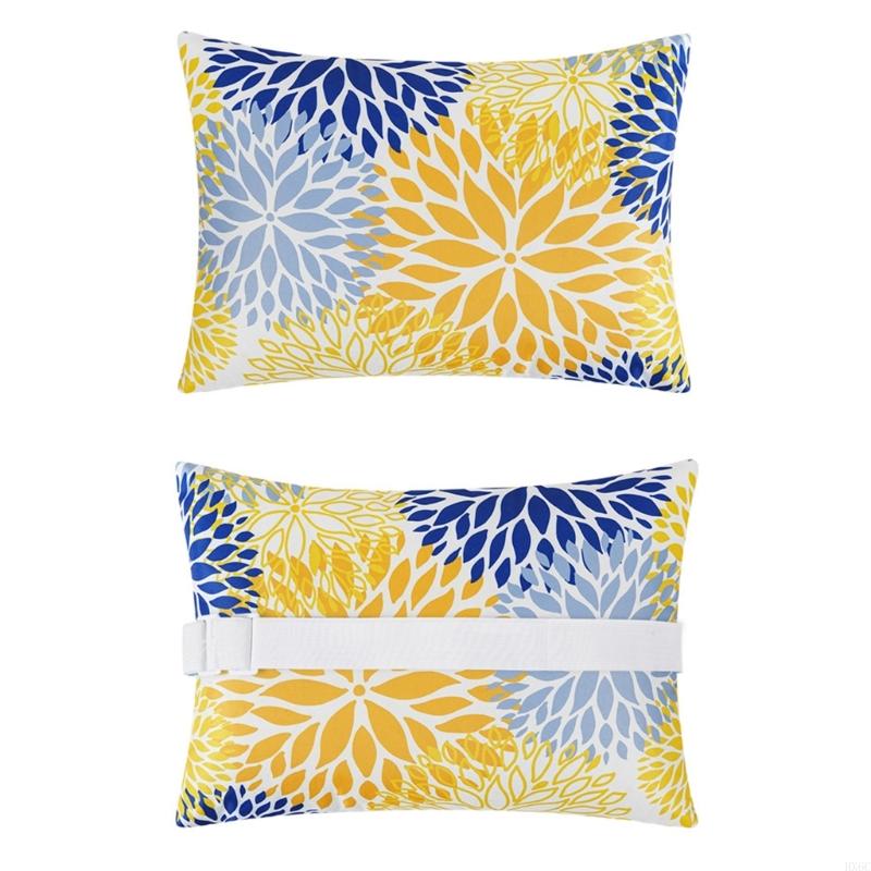 2Pcs Beach Pool Lounger Cushion Waterproof Headrest Pillow For Outdoor Furniture HX6C