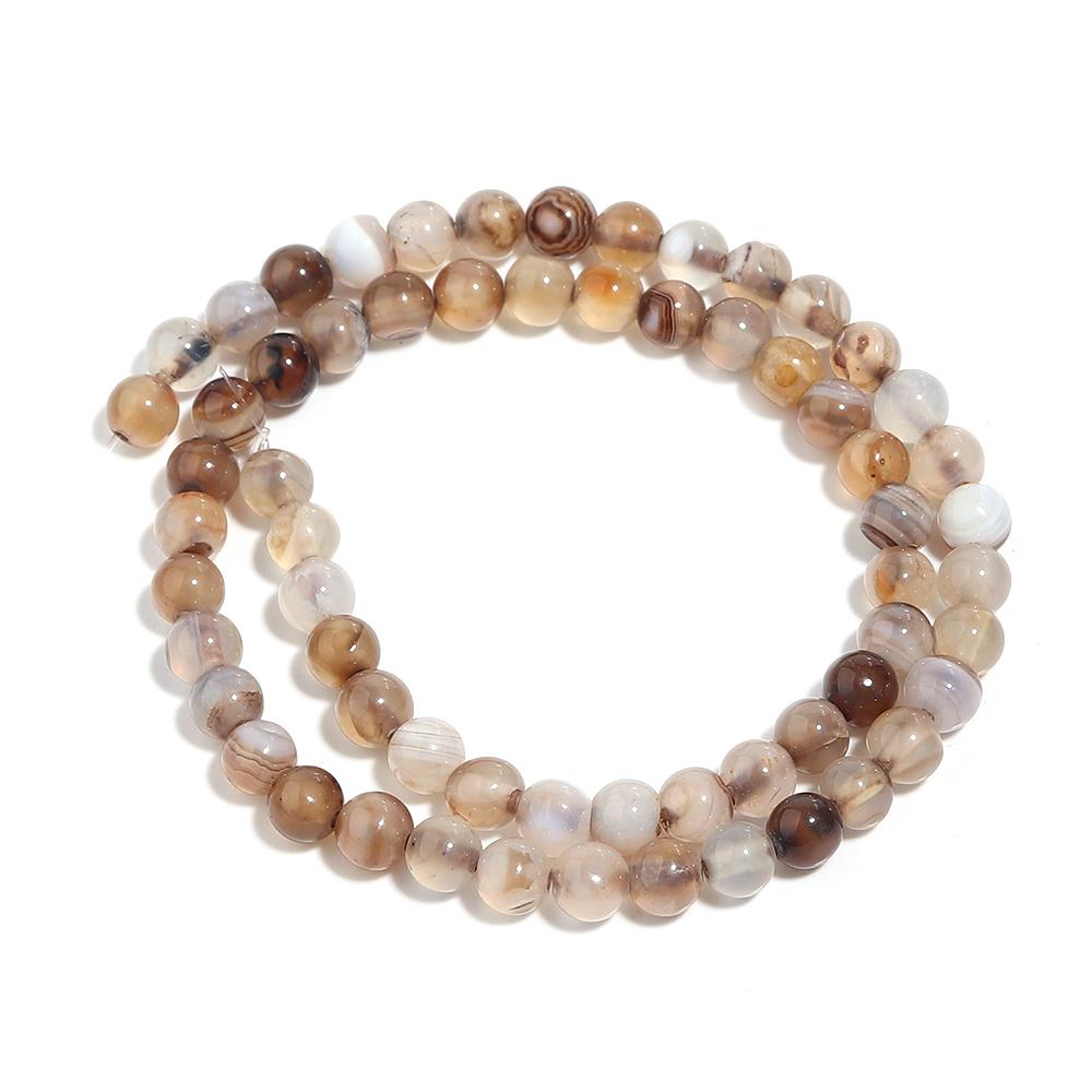 

1 String Light Brown Stripe Crystal Agate Natural Stone Beads For Jewelry Making Loose Spacer Beads DIY Bracelet Necklace