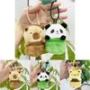 Charming Capybara Plush Keychain Coin Purse For Students Perfect Miniature Gift