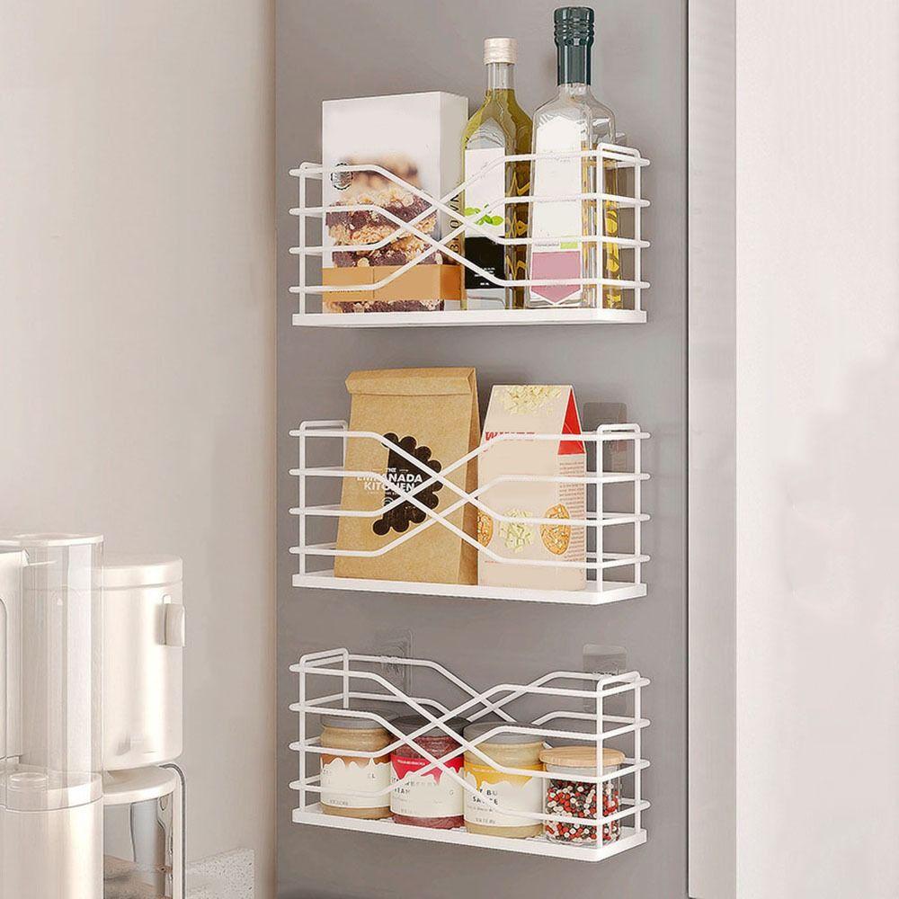 

Стойка для специй из углеродистой стали, настенная стойка для хранения мусора, стойка для хранения приправ, кухня чёрный