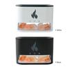 Flammen-Aroma-Diffusor 250ML Luftbefeuchter Typ-C Ätherische Öldiffusoren Buntes LED-Licht mit Salzstein-Box für Zuhause Schlafzimmer