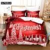3D Christmas Quilt Cover Bedding Set Duvet Comforter Pillow Case Bed Linens Twin Queen King Double Full Single 3PCS 2PCS Bedroom