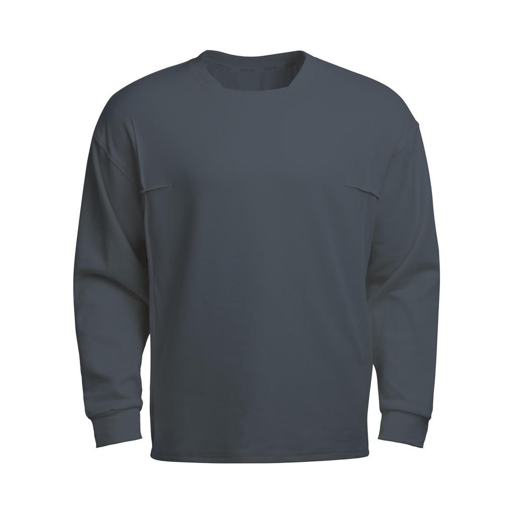 Autumn Men's Long Sleeve T-Shirt, Solid Color, Sporty Casual, Euro-American Style, Crew Neck, Fitness Sweatshirt.