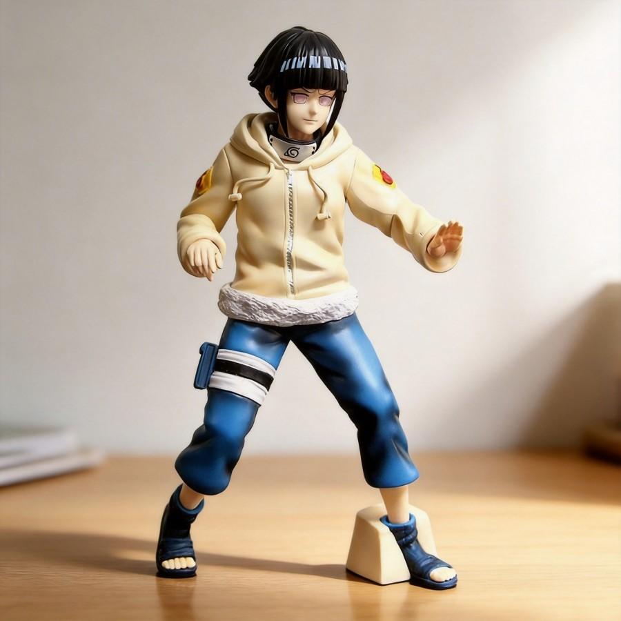 Naruto Anime Figure Hinata Hyuga Childhood Version 20cm PVC Collectible Model Toy Decoration Gift for Fans