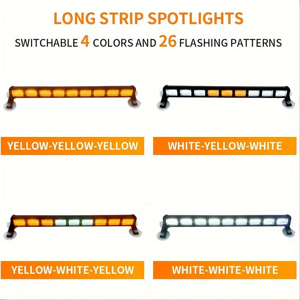 Verkehrsberater-Lichtleiste für die Windschutzscheibe, LED-Notfall-Armaturenbrett-Sicherheitswarn- und Gefahrenblinklicht für Baufahrzeuge und LKWs