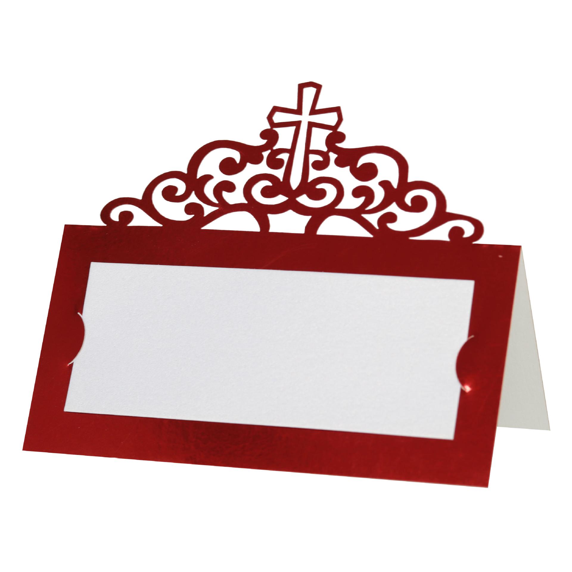 European Floral Laser-Cut Wedding Table Name Card 10*10CM
