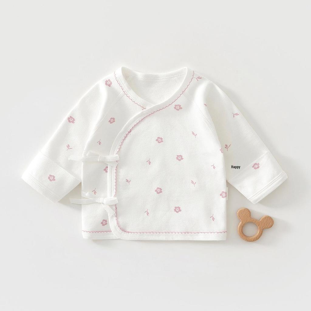 Newborn Baby Long-Sleeve Pure Cotton Top - 0-3 Months, Spring/Autumn