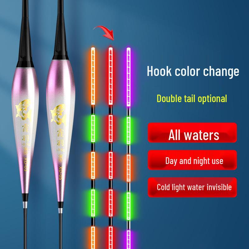 High Sensitivity Color-Changing Electronic Fishing Float for Day & Night Use