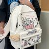 Schoolbag1011 New Junior High School and College School Bag Simple Graffiti Cute Backpack Unisex Large Capacity Backpack Trend