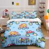 "Colorful Monster Truck Set For Kids"  Kid'S And Adults' Bedroom Decor, Exquisite Three-Piece Bedding Set Gift
