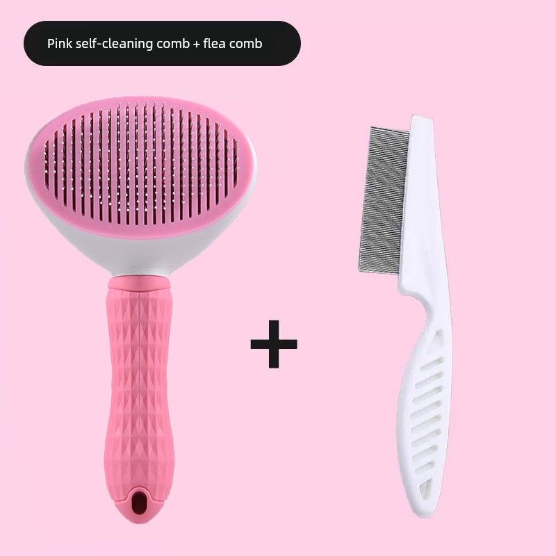 

Расческа для собак Расческа против выпадения шерсти Расческа для кошек Чистка Золотистый ретривер Корги Специальная для питомцев Удаление шерсти у кошек Зоотовары Pink + flea comb [collection priority delivery]]