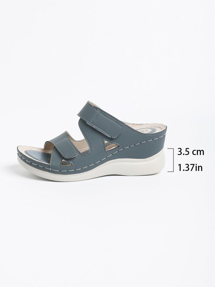 

Large size slope heel slippers women s new TEUM explosion in summer 2025 European and American style light outer sandals women 43 світло-синій колір