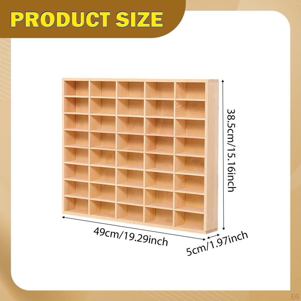 Wooden Toy Car Display Shelf Cabinet Home Party Gift Storage Rack Organizer Case for Farmhouse