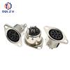 Metal 3 4 5 6 7 8 Pin DIN Female Socket Hulled Panel Mount Chassis Connector Soldering Iron