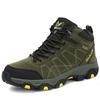 Men's High-Top Leather and Fur Hiking Boots - Warm, Non-Slip, Winter-Ready
