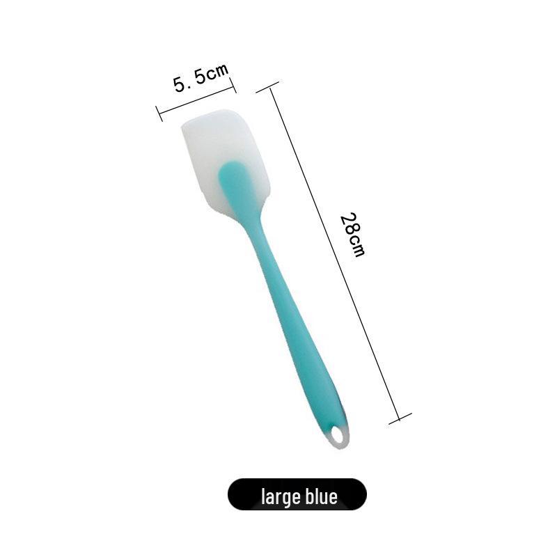 Cake Cream Silicone Spatula Set - Food-Grade, Translucent, Integrated Baking Tool (Small & Large Sizes)
