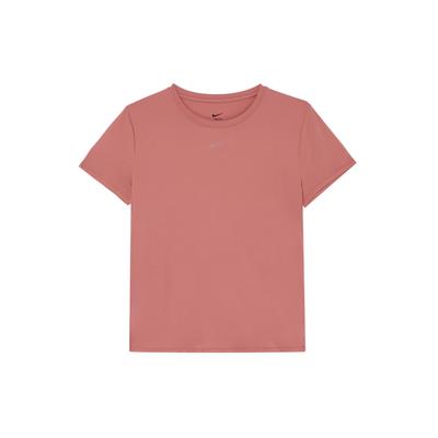 Ein Klassisches Df Ss Oberteil Einfarbige Rundhals Kurzarm T-Shirt Damen Oberteile Rosa FN2799-634