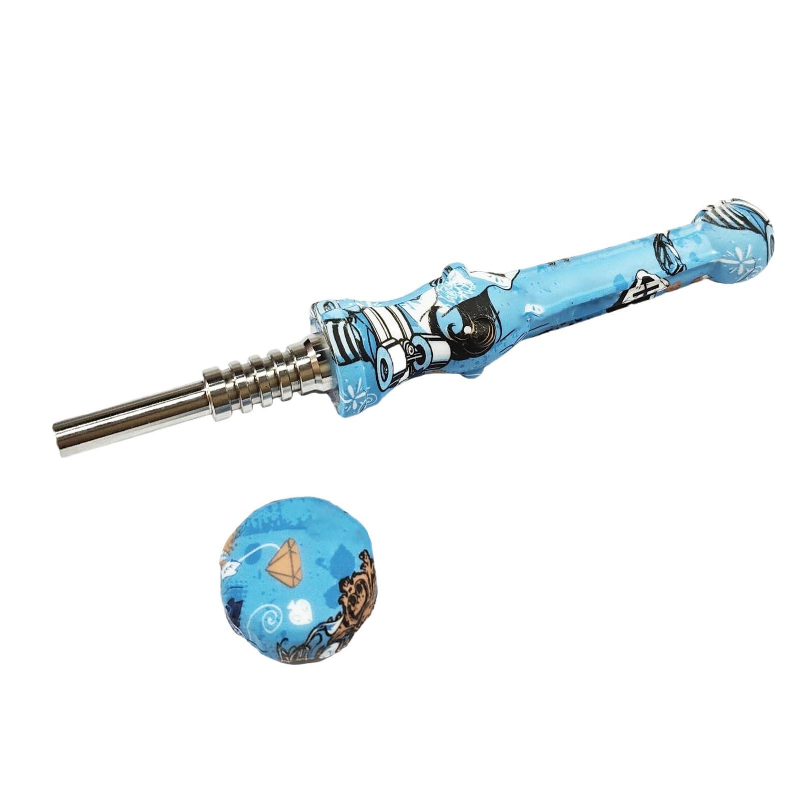 

Пищевой силиконовый портативный мундштук - Съемные медовые мундштуки для коллекционера, Доступны в синем и разноцветном вариантах, Идеально подходят для вечеринок и фестивалей One Size