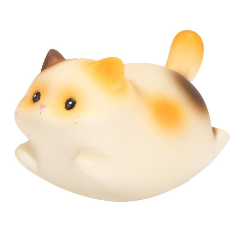 Cartoon Lucky Cat Swing Toy - Cute Cat Resin Artwork - Healing Office Desk Decor Item