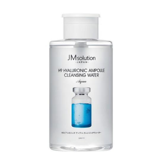 

JMsolution H9 Hyaluronic Ampoule Cleansing Water Aqua – Deep Hydration & Gentle Makeup Removal (500ml) Hyaluronic Ampoule Cleansing Water Aqua
