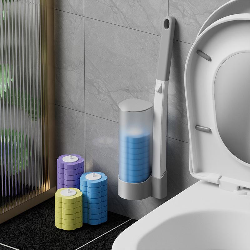 Disposable Toilet Brush Set with Sponge Heads for Effective Cleaning
