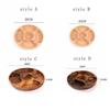 With 5 Dining Grids Food Serving Tray Solid Wood Dried Fruit Plate Perfect Snack Plate  Party