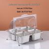 Stainless Steel Divided Display Basin with Transparent Flip Cover