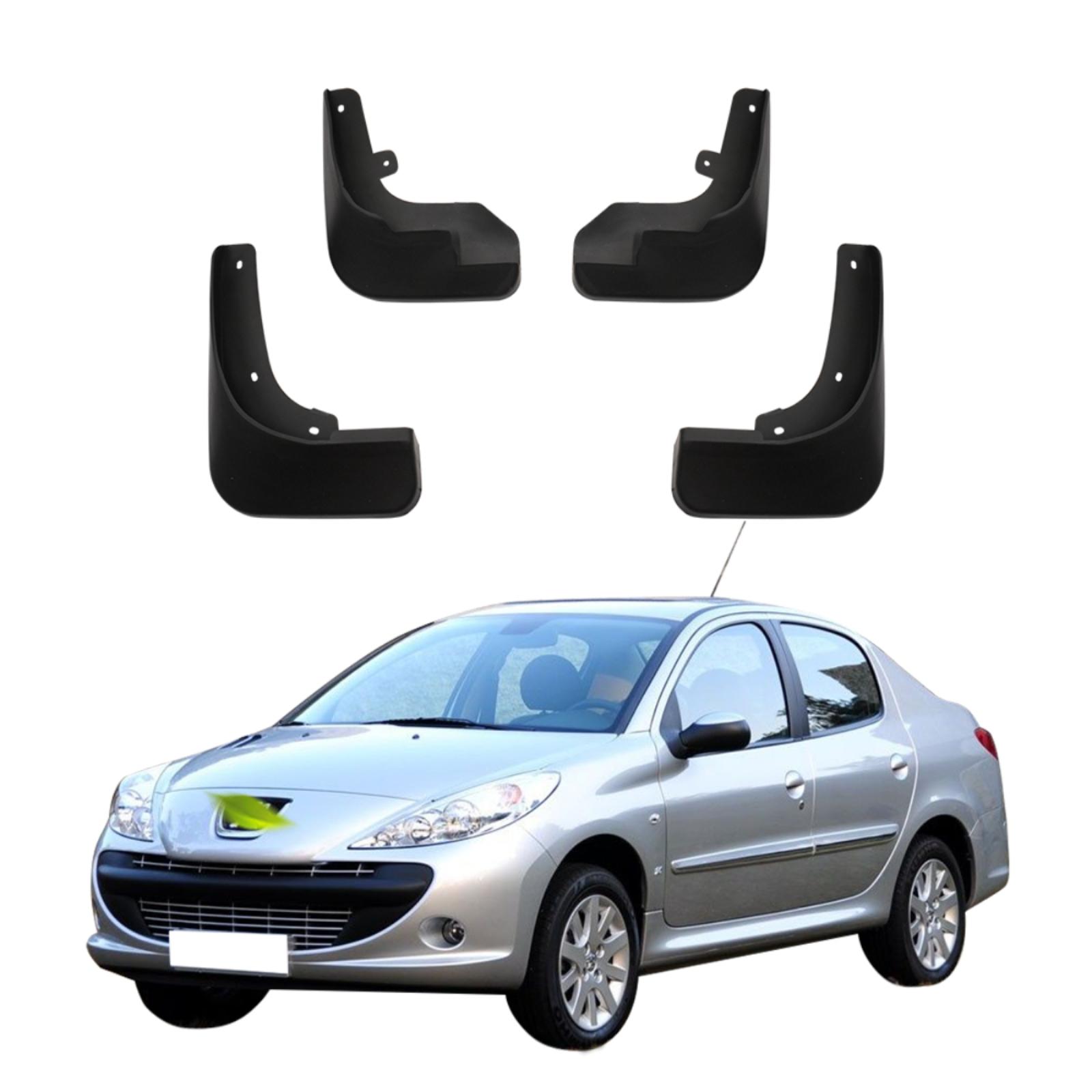 

4PCS Car Mud flaps Splash Guards Mudguards Car Mud Flaps Compatible with Peugeot 207 Sedan 2006 2007 2008 2009 2010 2011 2012 2013 BZ-14 чорний