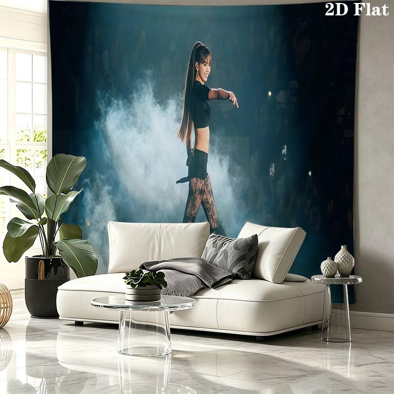 LISA Wall tapestry, aesthetic printed fabric blanket, suitable for bedroom, living room, and home decor.