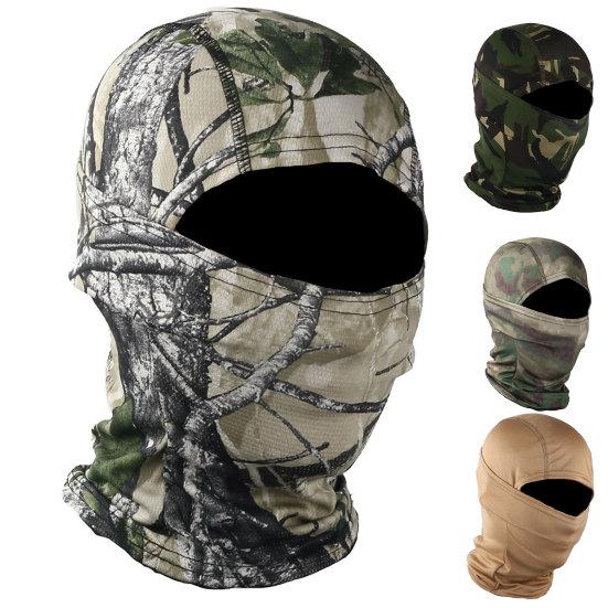Unisex Camo Print Outdoor Cycling Balaclava Neck Gaiter Cap Full Face Cover