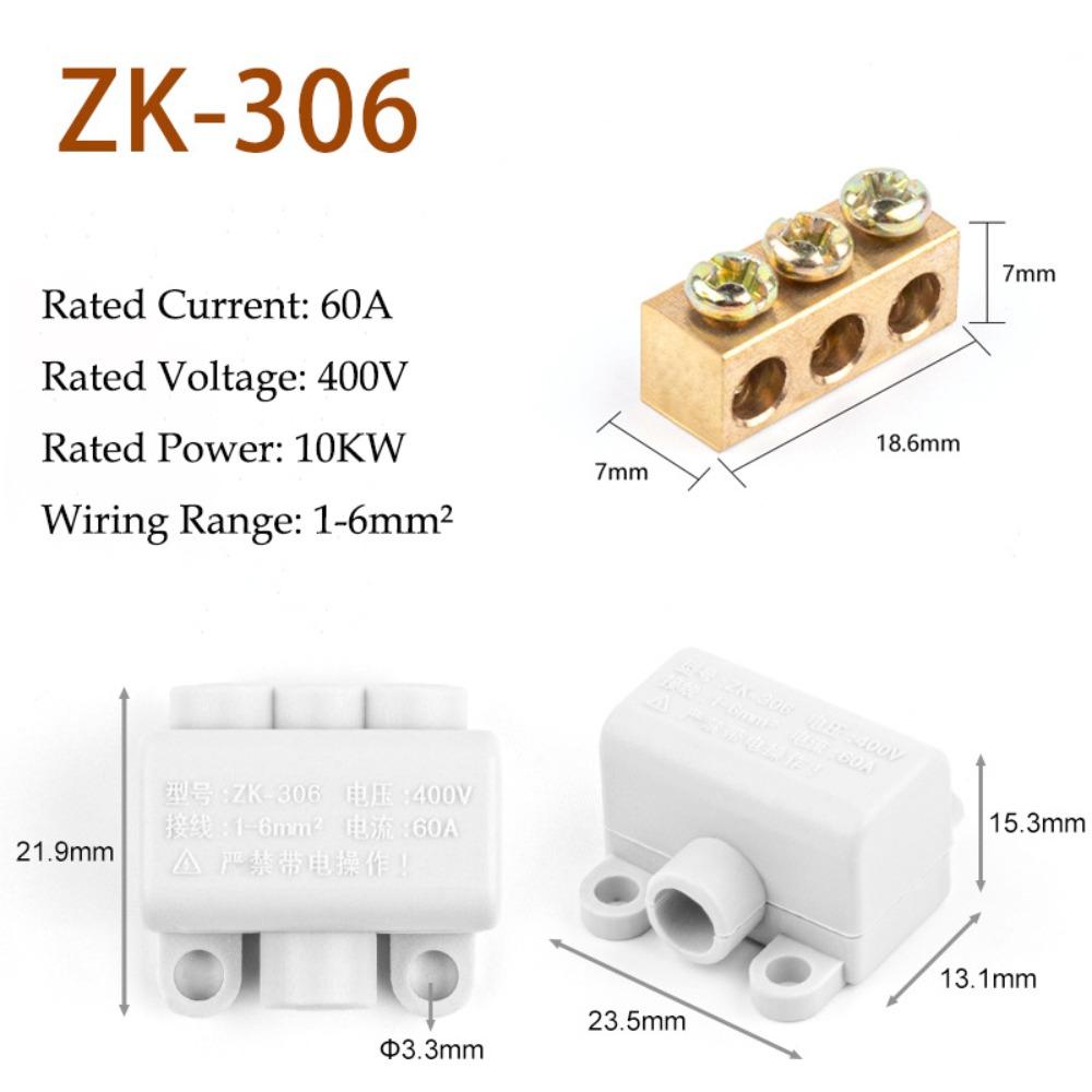 New Conductor Brass High Power Splitter Large Current Universal Quick Terminal Block Fast Connector Electrical