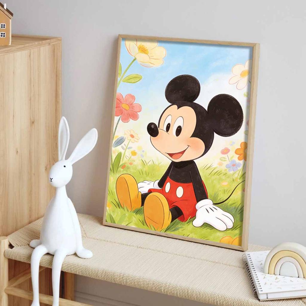 Disney Diamond Painting 5D DIY Full Circle Diamond Painting Kit Mickey Mouse Flower Garden Home Bedroom Wall Decor Crafts
