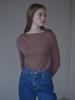 NONLOCAL Wool-Tencel Drape T-Shirt - Brown